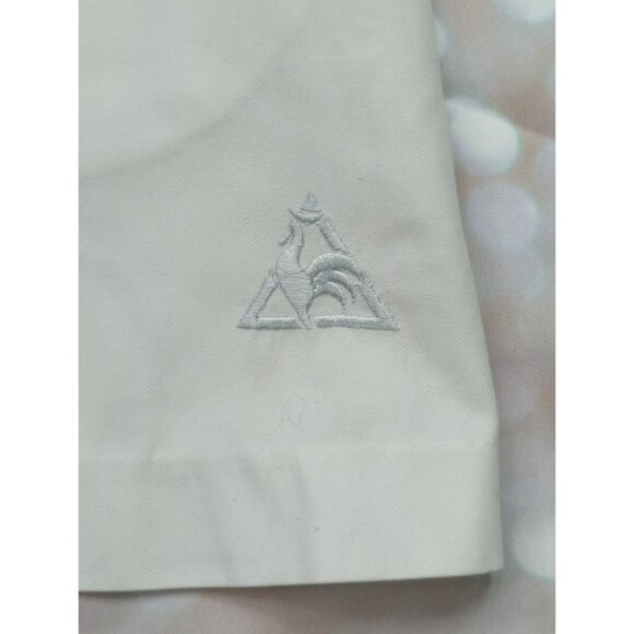Vintage Le Coq Sportif Womens XS 2/4 Tennis skirt White Embroidered Logo Zip - Picture 5 of 9